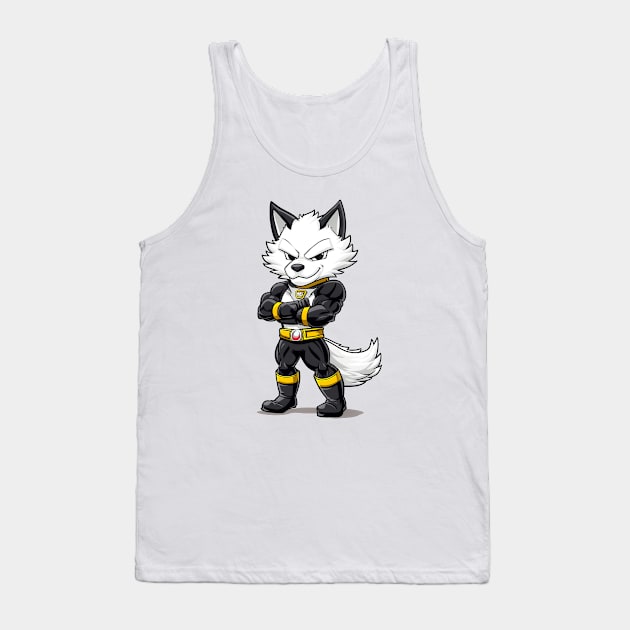 Wolf White Ranger Tank Top by PuanRangers Tee